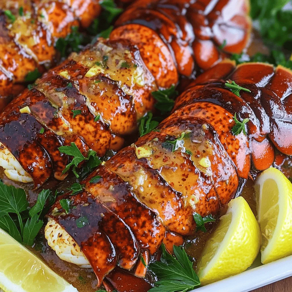 When making garlic butter lobster tail, you need fresh, quality ingredients. The main star is the lobster tail, of course. Look for four thawed lobster tails for this recipe. These should be firm and smell briny, like the ocean.