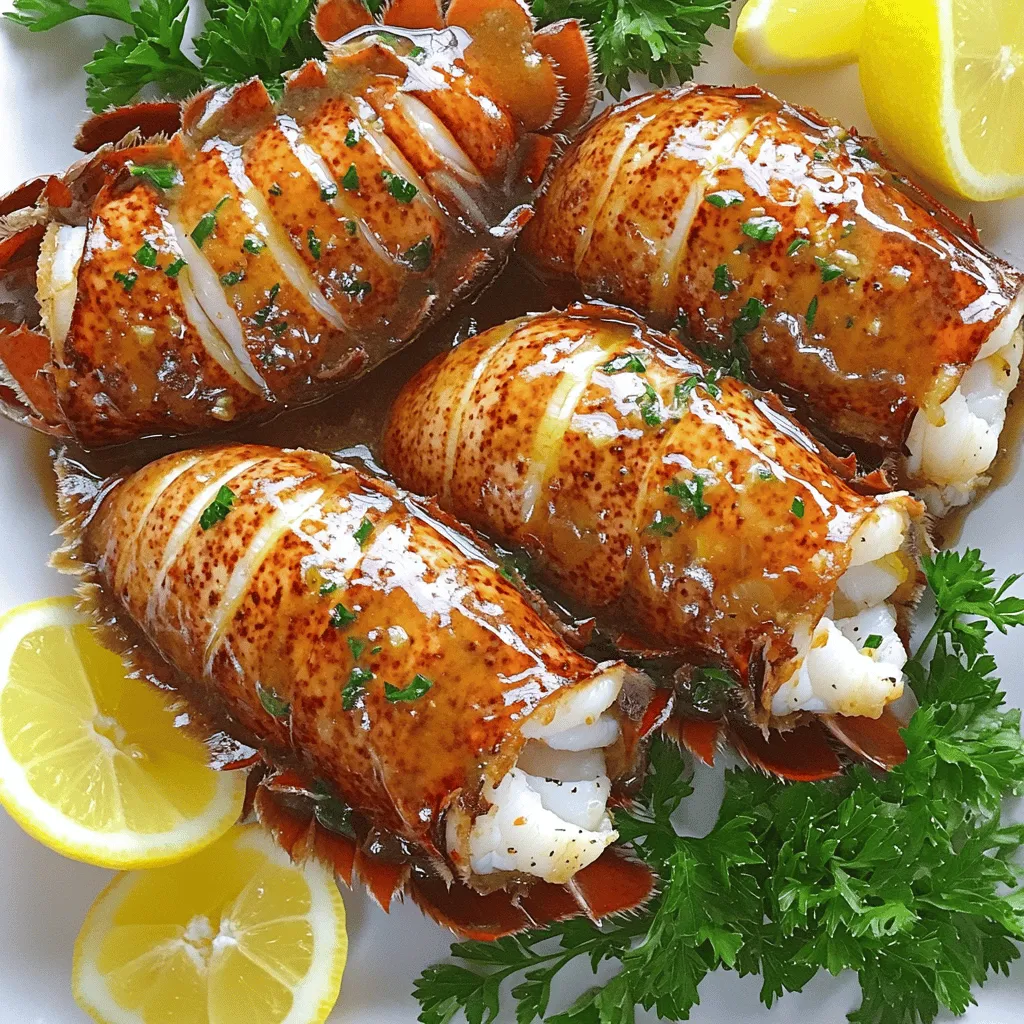 When making garlic butter lobster tail, you need fresh, quality ingredients. The main star is the lobster tail, of course. Look for four thawed lobster tails for this recipe. These should be firm and smell briny, like the ocean.