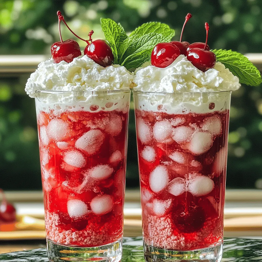 To make cherry italian cream sodas, you need a few simple ingredients. Start with 1/2 cup of cherry syrup. You can use store-bought or make your own. Next, grab 1 cup of sparkling water or club soda. This will add the fizz.