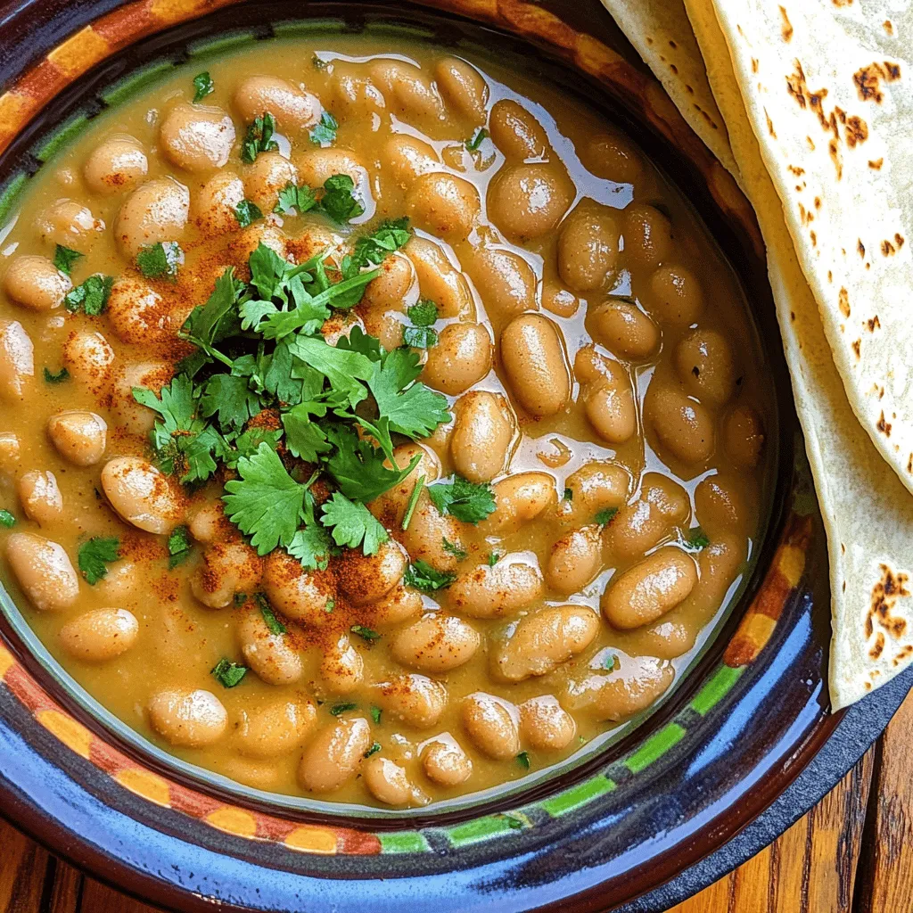 To make delicious pinto beans, you need simple ingredients. The main one is dried pinto beans. You will need two cups to start. Next, gather six cups of water to cook the beans. A small onion adds great flavor. Chop it finely so it mixes well. Three cloves of garlic bring a nice touch. Mince them to enhance their taste.
