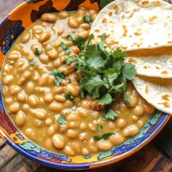 To make delicious pinto beans, you need simple ingredients. The main one is dried pinto beans. You will need two cups to start. Next, gather six cups of water to cook the beans. A small onion adds great flavor. Chop it finely so it mixes well. Three cloves of garlic bring a nice touch. Mince them to enhance their taste.