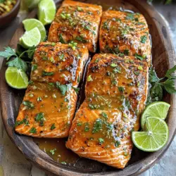 Honey-Lime Garlic Butter Baked Salmon Delight