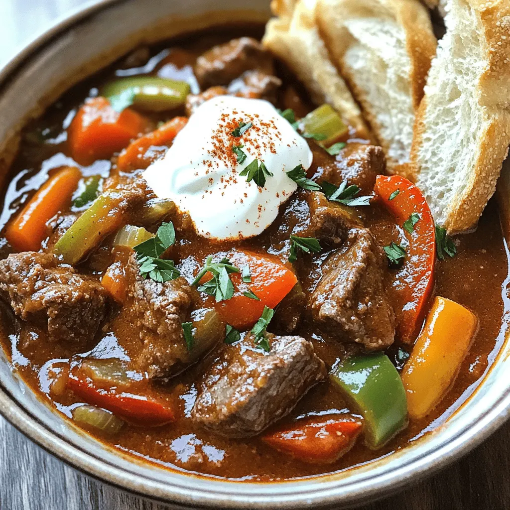 To make a tasty Polish goulash, you need some key ingredients. The main star is beef stew meat, about one pound. It gives the dish its hearty base. You also need two tablespoons of vegetable oil for cooking.