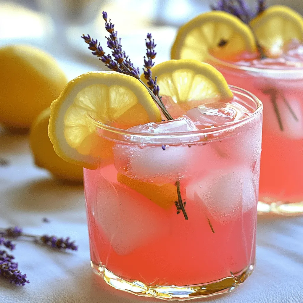 To make pink lavender lemonade, start with the right ingredients. You will need: