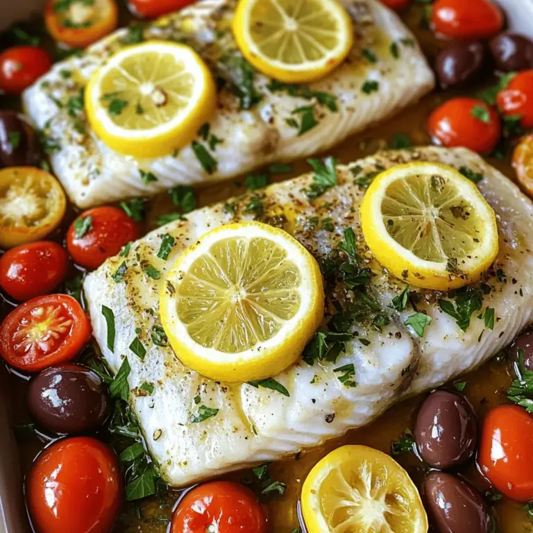 To make Mediterranean baked fish, you need a few key ingredients. First, choose your fish. White fish like cod or sea bass works best. They cook evenly and taste great.