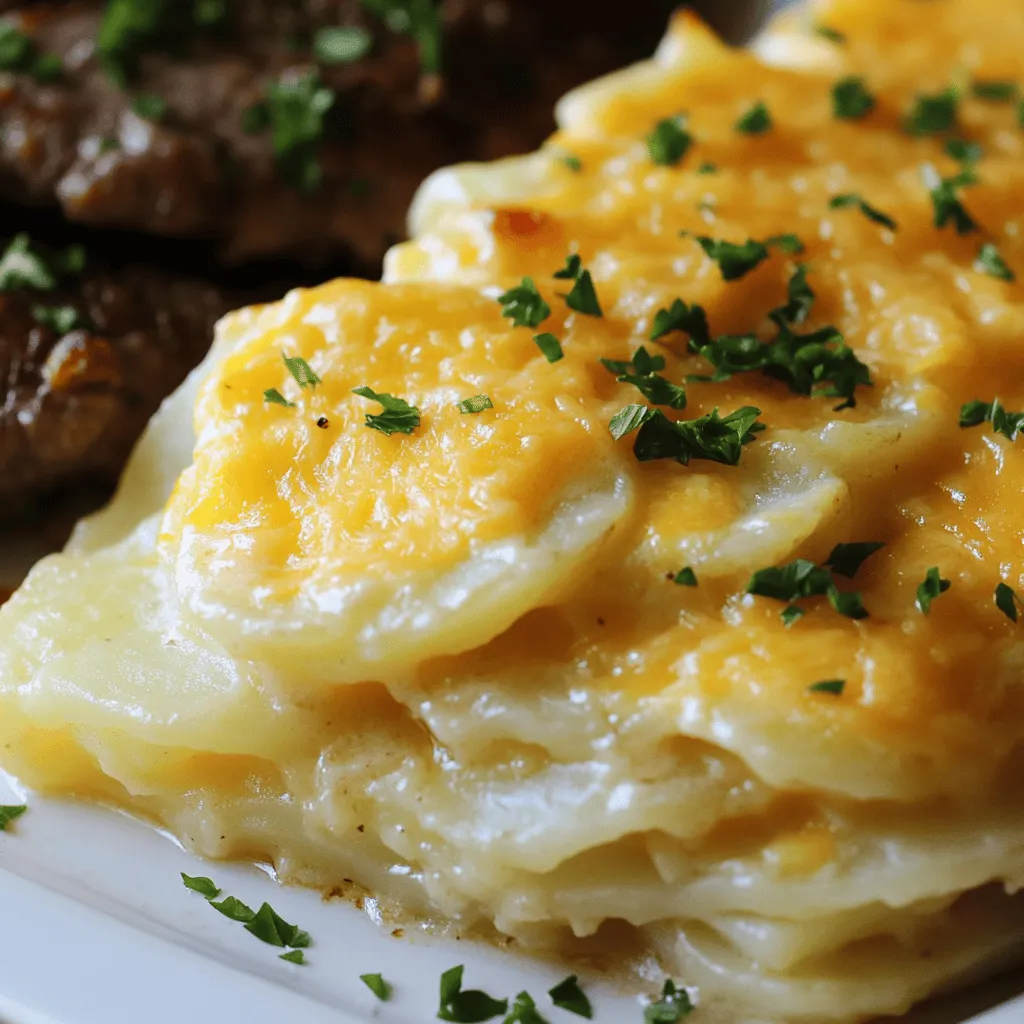 To make delicious scalloped potatoes and savory beef cutlets, you need specific ingredients. First, let’s talk about scalloped potatoes.