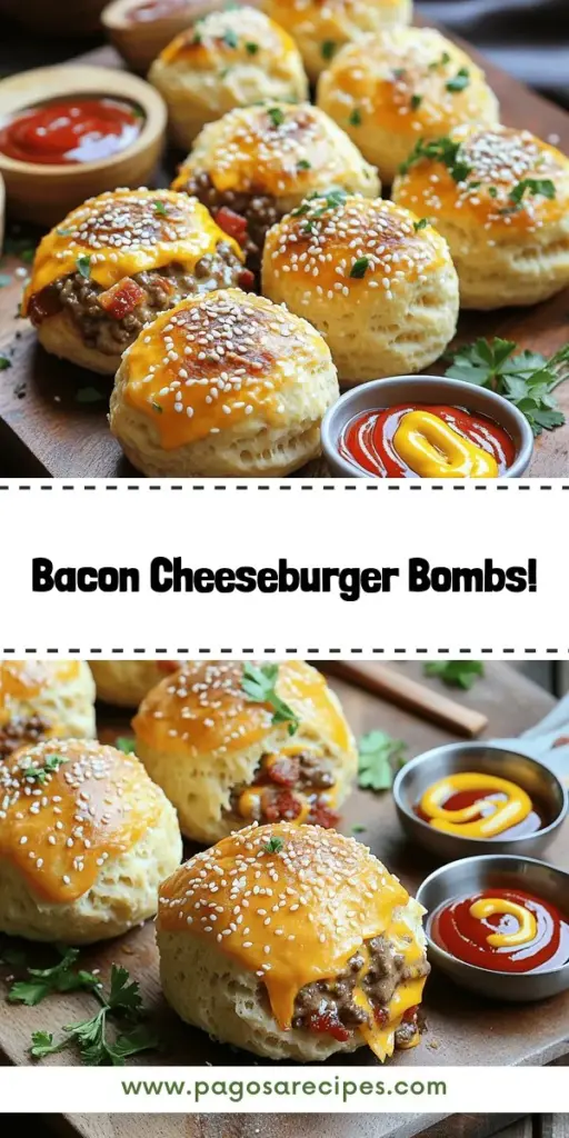 Elevate your snack time with these Beefy Bacon Cheeseburger Bombs! Bursting with savory beef, crispy bacon, and gooey cheese, they’re a must-try for parties or quick weeknight dinners. Discover the simple ingredients and step-by-step instructions to make these flavorful bites at home. Plus, learn fun variations and serving ideas to impress your friends and family. Click through now for the full recipe and start cooking up your new favorite treat!