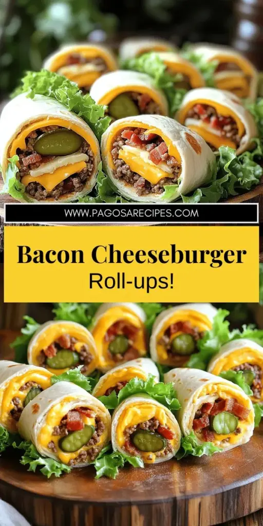 Elevate your snack time with these Ultimate Bacon Cheeseburger Tortilla Roll-ups! Packed with the classic flavors of a cheeseburger, these easy-to-make roll-ups are perfect for parties or quick dinners. Discover the simple ingredients and steps to create a delightful dish that will impress everyone. Click through to explore the full recipe and transform your next meal with this tasty treat!