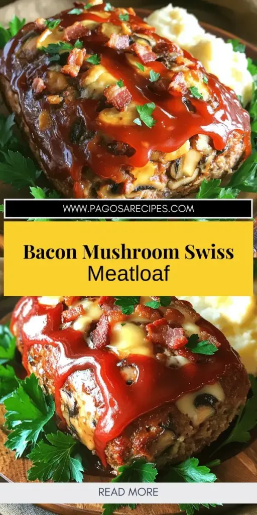 Indulge in a cozy meal with my Bacon Mushroom Swiss Cheese Meatloaf that's anything but ordinary! This easy recipe combines crispy bacon, earthy mushrooms, and creamy Swiss cheese for a flavor explosion. Perfect for family dinners, this comforting dish is sure to impress. Follow my step-by-step guide to create a delicious meatloaf that’s moist and packed with taste. Click to discover the full recipe and make dinner a delightful experience!