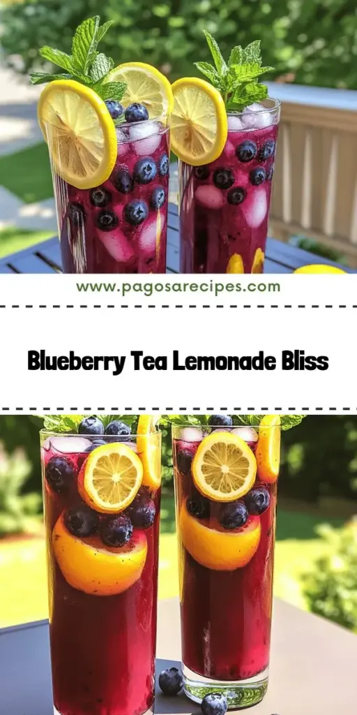 Cool off this summer with a delicious blueberry tea lemonade that blends sweet blueberries and zesty lemon for the perfect refreshing drink. This easy-to-follow recipe guides you through making this fruity delight, complete with tips for customization and health benefits. Whether you're hosting a party or just lounging at home, this drink is a hit! Click through to explore the full recipe and start mixing up some fruity fun today!