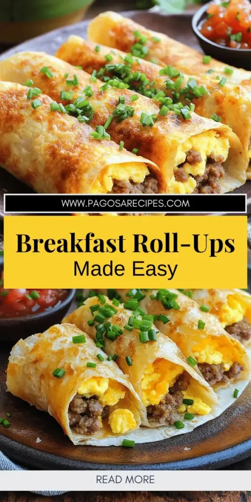 Start your mornings right with delicious Sausage, Egg, and Cheese Breakfast Roll-Ups! These quick and easy bites are perfect for busy days or lazy weekends. Packed with protein and customizable with your favorite fillings, they take just 25 minutes to prepare and cook. Discover the simple ingredients, step-by-step instructions, and creative variations to make breakfast fun. Click through to explore the full recipe and make your mornings delightful!