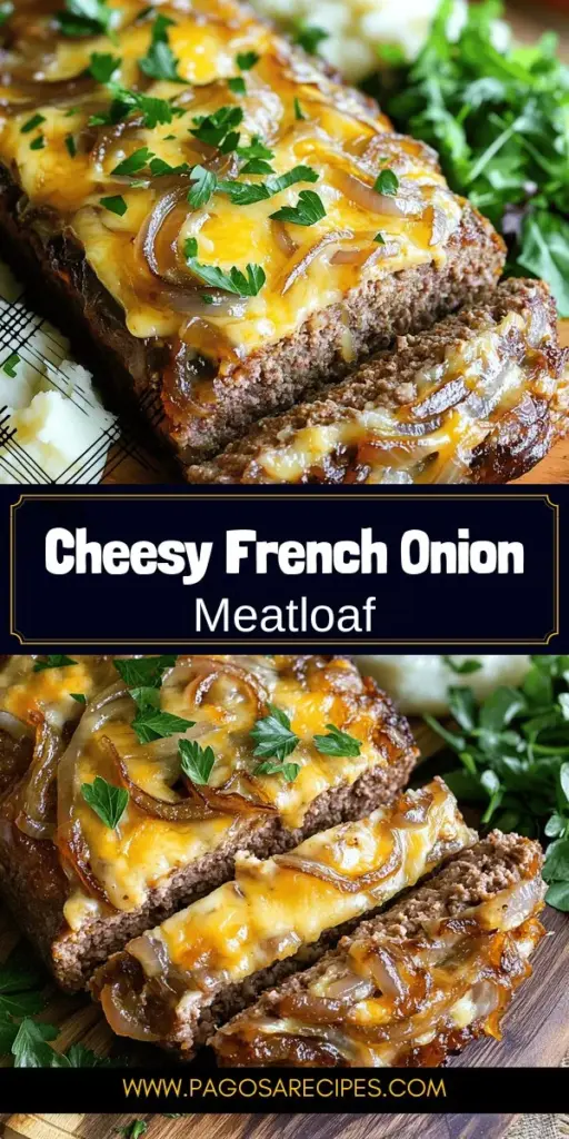Savor the comfort of home with this Delicious French Onion Meatloaf recipe that’s bursting with flavor! This juicy meatloaf combines ground meats, savory onions, garlic, and melty Gruyère cheese to create a mouthwatering dish that's perfect for dinner. Get ready to impress family and friends with this easy-to-follow recipe. Click through to explore the full recipe and transform your mealtime with this cheesy delight!