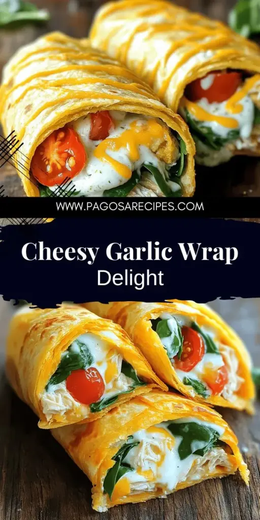 Elevate your dinner game with this Cheesy Garlic Chicken Wraps recipe that's simple, tasty, and loved by all! Packed with juicy chicken, melted cheese, and fresh veggies, these wraps are perfect for any occasion. Learn how to create perfectly seasoned chicken, assemble delightful wraps, and even customize them to your flavor preferences. Click to explore the full recipe and impress your family and friends at your next meal!