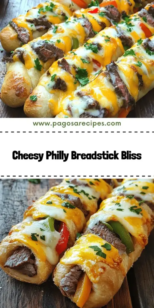 Elevate your snack game with Philly cheesesteak stuffed cheesy breadsticks! These delicious bites are filled with tender beef, colorful peppers, and gooey provolone cheese, all wrapped in warm dough. Perfect for game day, parties, or cozy nights in, they're sure to be a crowd favorite. Explore the easy steps to create these mouthwatering treats at home and enjoy with your favorite dips. Click through for the full recipe and unleash your inner chef!