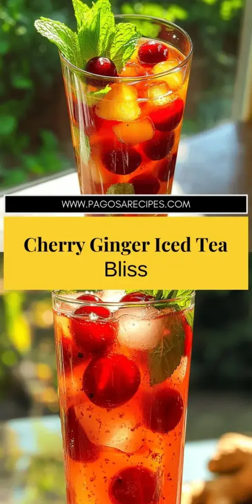 Beat the heat with a delicious twist on refreshment! This Sweet & Spicy Cherry Ginger Iced Tea Recipe combines the sweetness of cherries with the zing of ginger for a drink that’s both invigorating and flavorful. Discover the simple steps to create this perfect summer beverage, plus tips for customizing it to your taste. Click through to explore the full recipe and impress your friends at your next gathering with this unique iced tea!