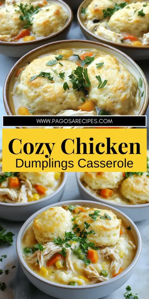 Indulge in a delicious Chicken and Dumplings Casserole, the ultimate comfort food that will warm your heart and home! This easy recipe blends tender chicken, creamy soup, and fluffy dumplings into a satisfying meal perfect for family dinners or busy weeknights. Discover essential ingredients and simple steps to create this flavorful dish. Click through for the full recipe and elevate your dinner game today!