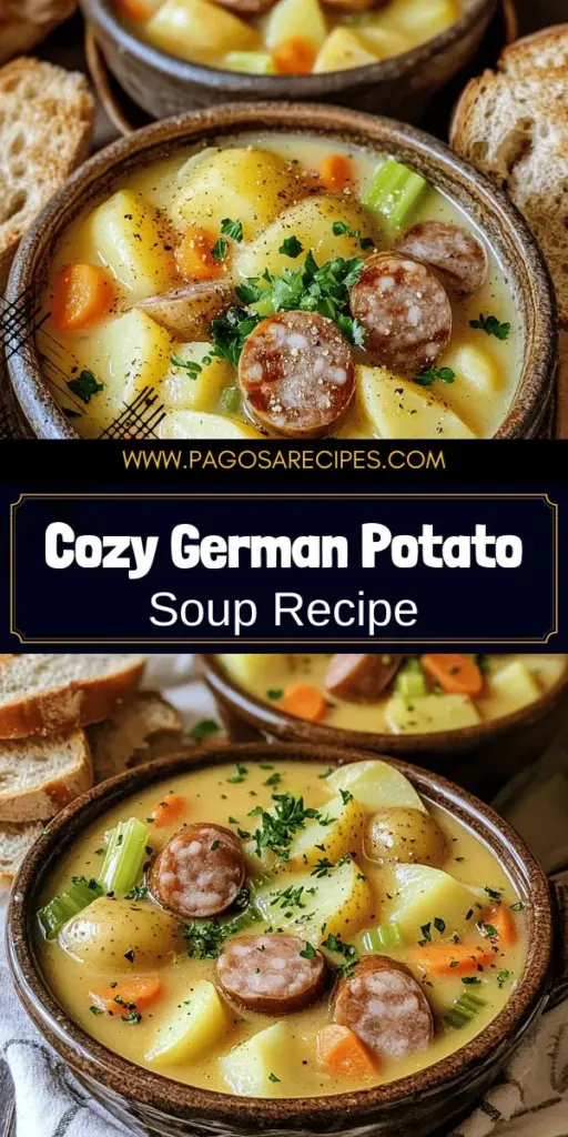 Warm up with a bowl of Savory Slow Cooker German Potato Soup with Sausages, a creamy and hearty delight perfect for chilly days. This recipe combines fluffy russet potatoes, flavorful sausages, and fresh veggies to create a comforting meal. Discover step-by-step preparation tips, delicious variations, and serving suggestions. Click through to explore the full recipe and make this cozy dish in your own kitchen!