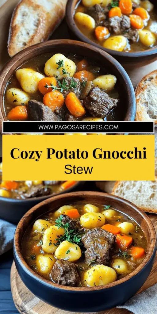 Warm up with a delicious Potato Gnocchi Beef Stew that’s perfect for cozy nights! This hearty recipe blends tender beef, fluffy gnocchi, and a medley of savory vegetables for an unforgettable meal. Explore essential ingredients, cooking tips, and variations to make it uniquely yours. Whether for family gatherings or a comforting dinner, this stew will warm hearts and bellies. Click through to discover the full recipe and elevate your meal time!