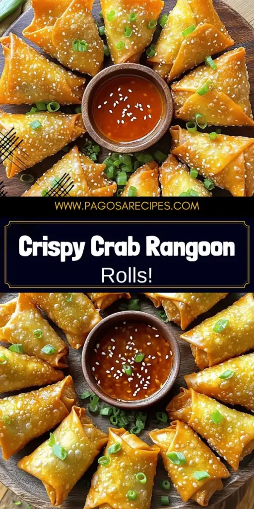 Discover the delicious fusion of Crab Rangoon and egg rolls with this easy recipe! These Crab Rangoon Egg Rolls are packed with creamy crab filling and a crispy shell that will leave everyone wanting more. Perfect for gatherings or cozy nights in, this dish brings a unique twist to classic flavors. Click to explore the full recipe, and impress your guests with these irresistible bites that are sure to be a hit!