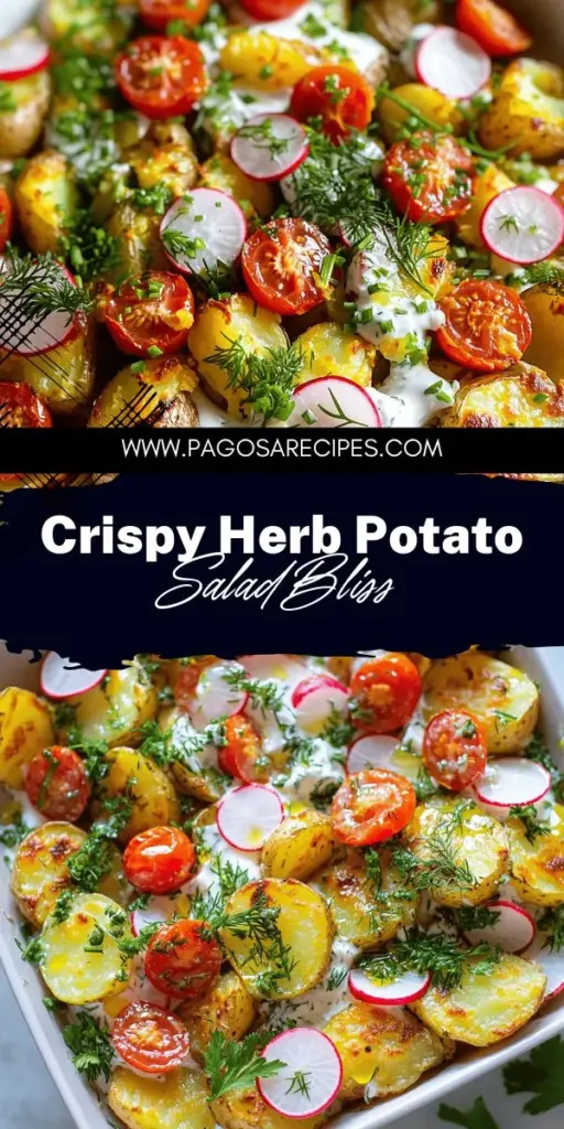 Elevate your meals with my Crispy Herb Smashed Potato Salad, the ultimate show-stopping side dish! Packed with flavor, crunchy textures, and fresh herbs, this unique take on potato salad is perfect for gatherings or a tasty treat at home. Discover simple ingredients and easy steps to create this vibrant dish that everyone will love. Click through to explore the complete recipe and get ready to wow your guests with this delicious salad!