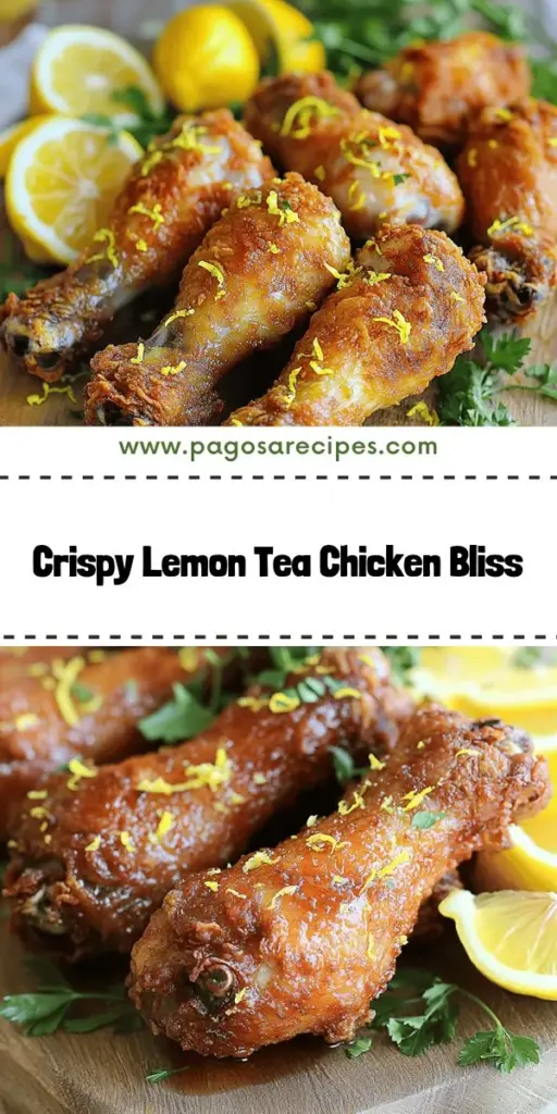 Elevate your fried chicken game with this Lemon Tea Fried Chicken recipe that combines tangy lemon and crispy goodness in every bite. Learn how to marinate chicken in flavorful lemon tea for a juicy, golden-brown treat. Perfect for impressing your friends and family, this easy-to-follow recipe includes tips for achieving crispy perfection and exciting serving suggestions. Click through to discover the full recipe and get ready to savor this unique dish!