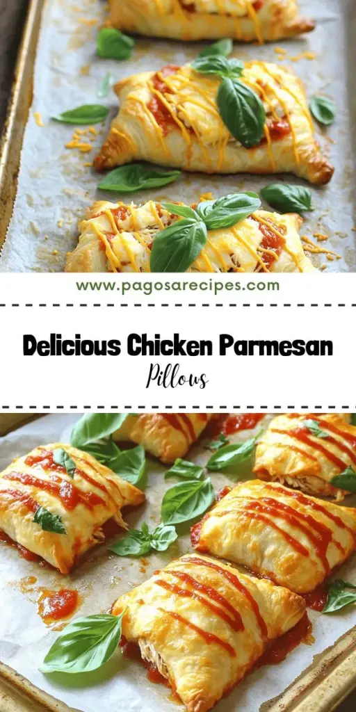 Discover the joy of making Chicken Parmesan Pillows, a delightful twist on classic Italian comfort food that’s easy and delicious! These stuffed pastries combine tender chicken, melty cheese, and savory marinara in a flaky crust, making them perfect for dinner or snacking. Explore the full recipe to create your own tasty pillows and impress your family and friends. Click through to experience this unique and satisfying dish tonight!