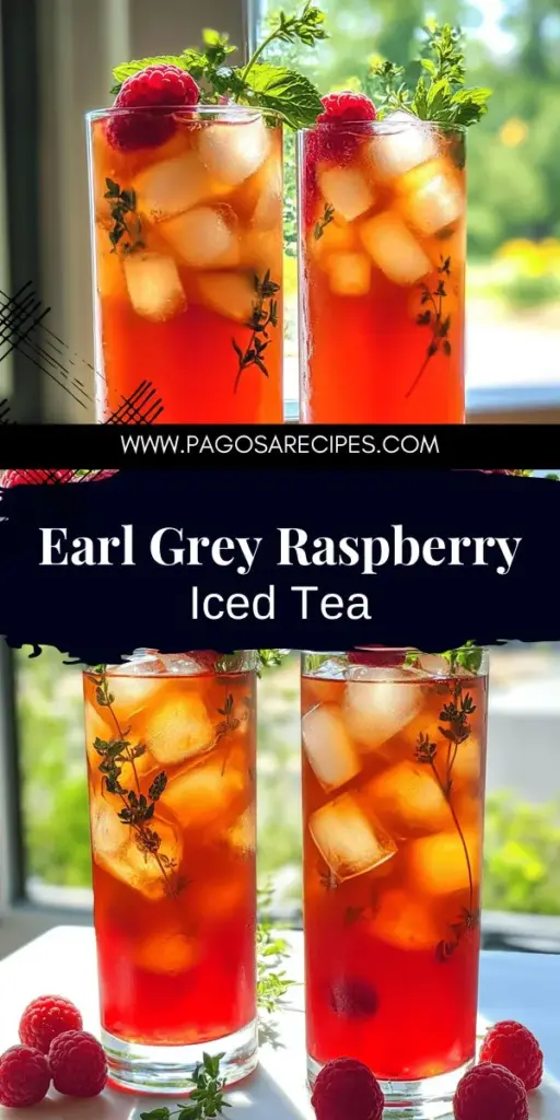Beat the summer heat with this Delicious Earl Grey Raspberry Iced Tea recipe! Combining the rich taste of Earl Grey with the sweet tang of fresh raspberries, this easy-to-make drink is perfect for cooling down. Made with just a few simple ingredients, including honey and lemon juice, it’s a delightful refreshment for any occasion. Click through to explore the full recipe and start crafting your own refreshing iced tea today!