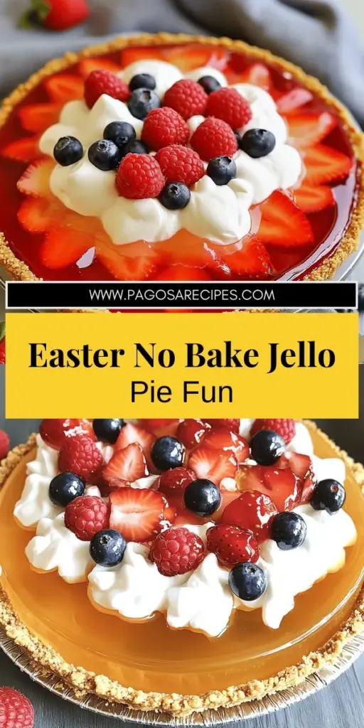 Celebrate Easter with a vibrant and delightful Easter No Bake Jello Pie that’s sure to impress! This easy recipe uses simple ingredients like Jello, cream cheese, and a graham cracker crust to create a deliciously colorful dessert. Perfect for all ages, it’s a fun way to add sweetness to your celebration. Discover step-by-step instructions and tips for a stunning presentation. Click to explore the full recipe and make this cheerful treat today!