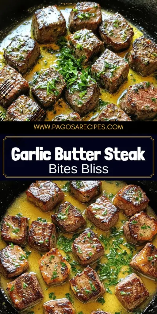 Elevate your dinner with these irresistible garlic butter steak bites! Tender sirloin cubes are cooked in a rich garlic butter sauce, making them perfect for cozy family dinners or impressive appetizers. This quick and easy recipe is packed with flavor and can be customized with your favorite herbs and spices. Ready to satisfy your cravings? Click through to explore the full recipe and bring a burst of deliciousness to your table!