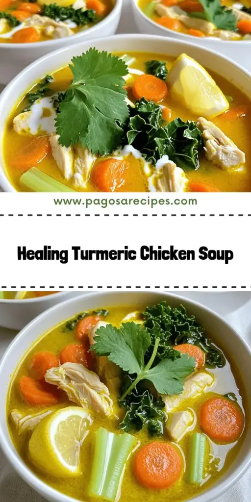 Indulge in the healing power of my Soothing Turmeric Chicken Soup, a delicious recipe perfect for inflammation relief. Packed with the anti-inflammatory goodness of turmeric, tender chicken, and nutritious vegetables, this cozy bowl will warm your heart and boost your wellness. Discover essential ingredients, easy cooking steps, and fun customizations. Click to explore the full recipe and enjoy a comforting meal that supports your health!