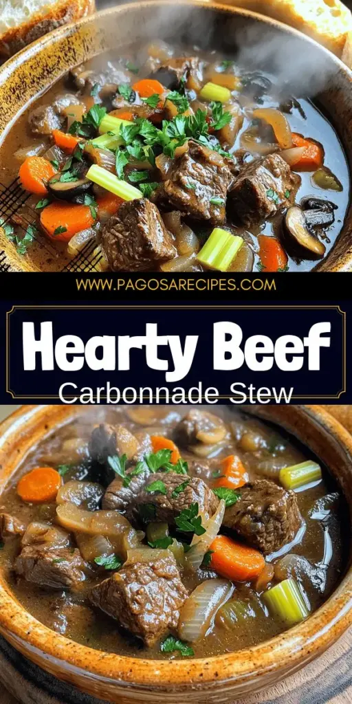 Discover the warmth and flavor of Beef Carbonnade Stew, a hearty dish perfect for chilly nights. This recipe blends traditional Belgian roots with delicious twists, featuring tender beef, rich spices, and savory vegetables. Explore essential ingredients, step-by-step cooking methods, and creative variations in our detailed guide. Ready to impress your taste buds? Click through to dive into this flavorful culinary delight!