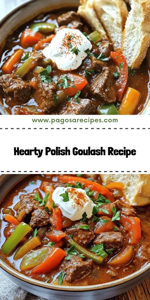 Discover the warmth and comfort of Polish goulash with this easy recipe that's bursting with flavor! Featuring tender beef, colorful veggies, and aromatic spices, this hearty dish is perfect for family gatherings or chilly nights. Whether you're an expert in the kitchen or just starting out, you'll find helpful tips to make this classic meal your own. Click through to explore the full recipe and get ready to cook up something delicious!