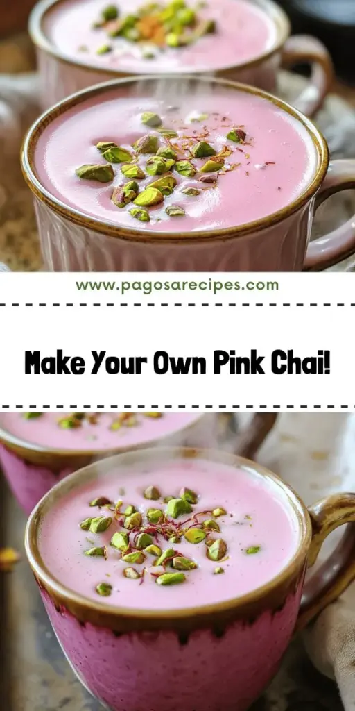Dive into the luxurious world of Kashmiri Pink Chai, an irresistible drink that’s both beautiful and steeped in culture. This guide offers everything from essential ingredients to easy preparation steps, helping you create a delightful cup at home. Learn the history and health benefits while enjoying the warm and comforting flavors of this traditional beverage. Click through to discover the full recipe and elevate your chai experience!