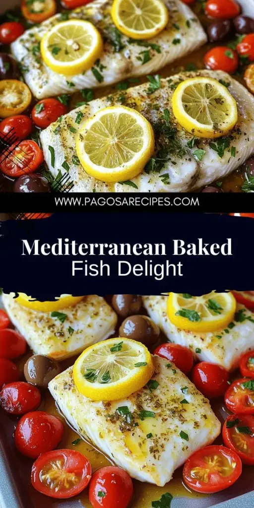 Discover the vibrant flavors of Mediterranean baked fish with this easy and healthy recipe! Perfectly baked fish like cod or sea bass, infused with fresh herbs and complemented by colorful veggies, makes for a delightful meal any day of the week. Packed with nutrients and omega-3 fatty acids, it’s a dish that's as good for your health as it is for your taste buds. Click through to explore the full recipe and create your own delicious Mediterranean feast!