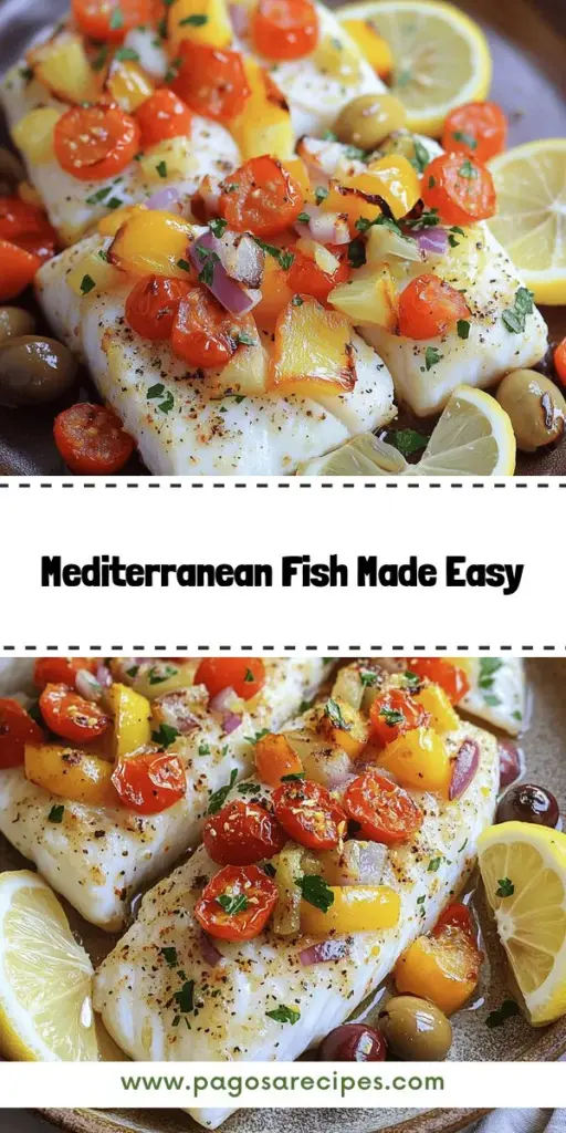 Bring the taste of the Mediterranean to your kitchen with this simple Mediterranean-Style Baked Fish recipe! Discover how to easily prepare delicious fish fillets with vibrant vegetables and flavorful herbs. Packed with health benefits, this dish is a nutrient-rich option for any meal. Follow the easy steps and tips to elevate your cooking. Click through to explore the full recipe and transform your dinner tonight!