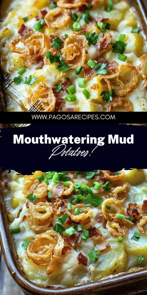 Experience the deliciousness of Mississippi Mud Potatoes, a creamy, comforting dish that will wow your friends and family! This savory bake features a rich blend of russet potatoes, cream cheese, and crispy bacon, topped with crunchy fried onions for a delightful twist. Perfect for gatherings or cozy family dinners, this recipe is easy to customize for any dietary need. Click to explore the full recipe and impress your loved ones with this must-try comfort food!