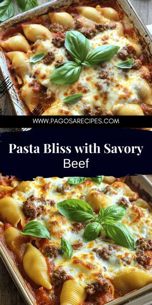 Indulge in the comforting flavors of Savory Beef & Shell Pasta Bliss with this easy-to-follow recipe! Made with simple ingredients like ground beef, large shell pasta, and creamy ricotta, this dish delivers satisfaction in every bite. Perfect for family dinners or a cozy night in, it's a meal everyone will love. Ready to cook up some magic? Click through to explore the full recipe and turn mealtime into a delightful experience!
