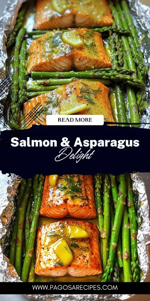 Looking for a quick and delicious dinner? Try this Baked Salmon in Foil with Asparagus and Flavorful Sauce! This easy recipe combines tender salmon, crisp asparagus, and a zesty lemon garlic sauce that everyone will love. Discover the simple steps to preparing this mouthwatering dish and impress your family with a nutritious meal. Click through to find the full recipe and get cooking today!