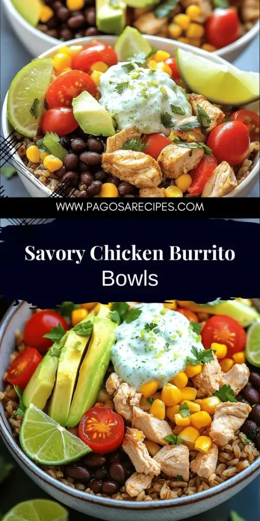 Craving a quick and delicious meal? Savory burrito bowls with chicken are the perfect solution! Packed with fresh veggies, protein-rich beans, and customizable toppings, these bowls are ideal for meal prep or a satisfying dinner. Discover essential ingredients, cooking tips, and creative variations to make your burrito bowl uniquely yours. Click through now to explore the full recipe and start creating your own flavorful chicken burrito bowls!