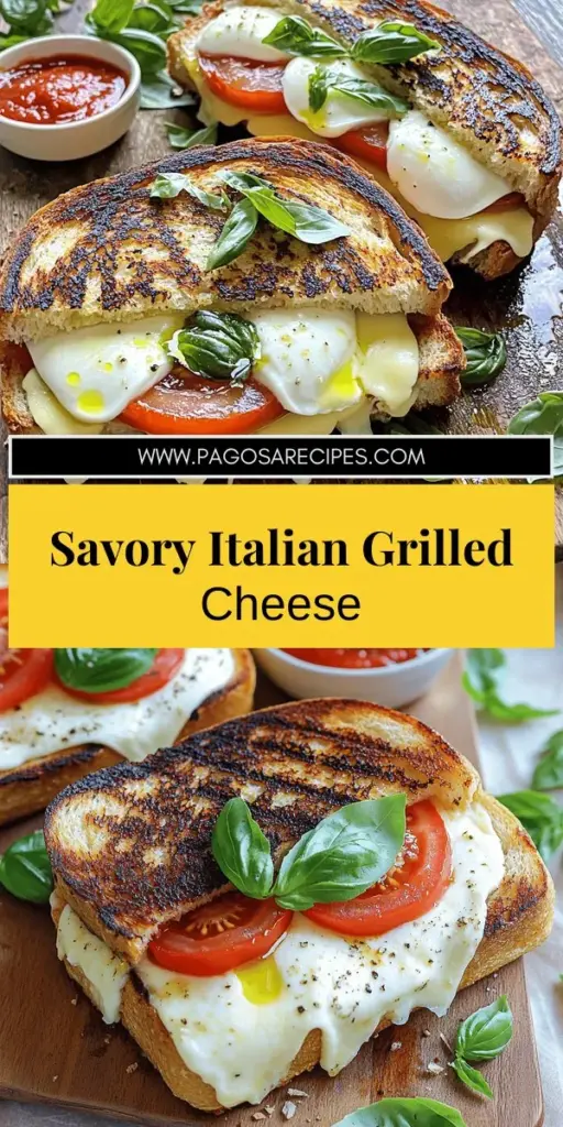 Indulge in the mouthwatering goodness of Italian grilled cheese sandwiches with this delicious and simple recipe! Discover the perfect blend of creamy mozzarella, sharp provolone, and fresh basil, all nestled between golden, crispy sourdough. Elevate your lunch game with fun variations using classic Italian ingredients. Click through to explore this flavorful recipe and bring a taste of Italy to your table with every satisfying bite!