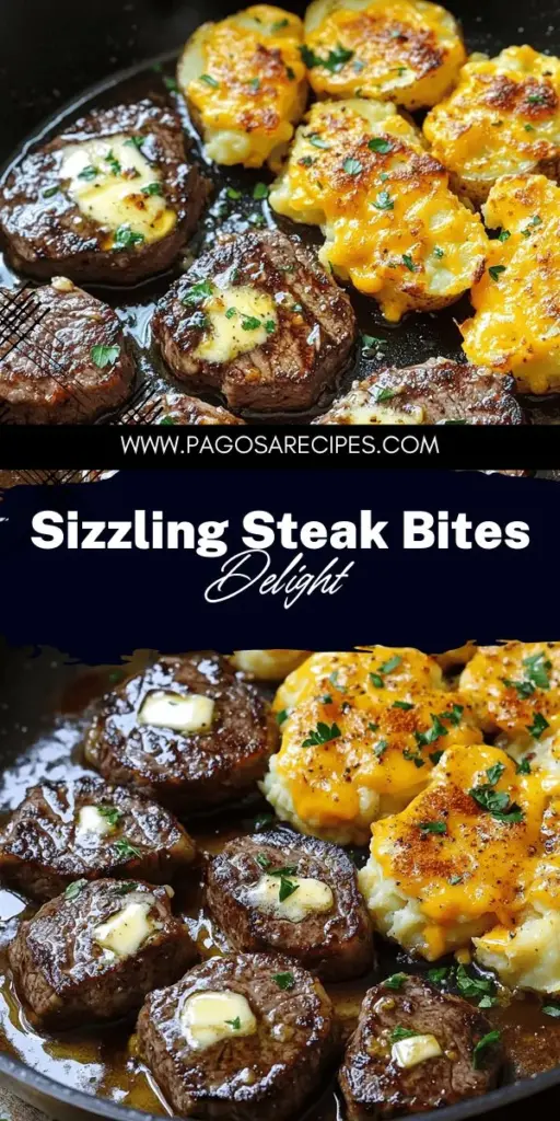 Elevate your weeknight dinners with this delicious Garlic Butter Steak Bites and Crispy Cheddar Smashed Potatoes recipe! This easy and flavorful dish combines tender steak bites seared to perfection in garlic butter with crispy, cheesy smashed potatoes for a meal that’s sure to impress. Discover cooking tips, ingredient swaps, and variations to make it your own. Click through to explore this mouthwatering recipe and impress your taste buds tonight!
