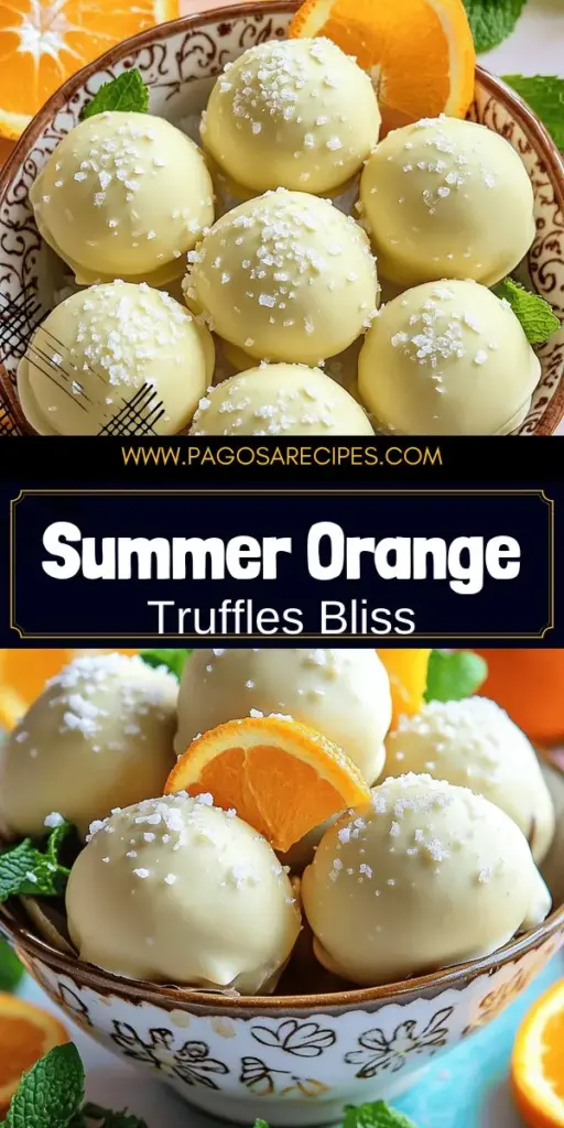 Looking for a deliciously fun treat? Try no bake orange creamsicle truffles! These easy and tasty bites mix fresh orange with creamy goodness, perfect for summer gatherings. They're quick to make and no oven required! Enjoy the sweet and tangy flavor while getting the nutritional benefits of oranges. Ready to impress your friends and family? Click through to explore the full recipe and make these delightful truffles today!