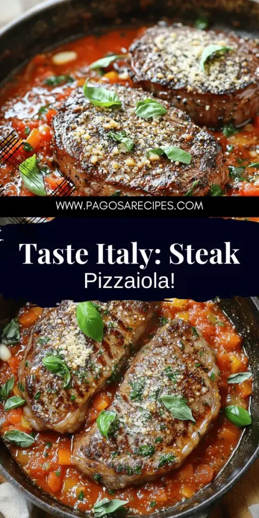 Impress your dinner guests with a classic Italian delight: Steak Pizzaiola! This hearty recipe features tender sirloin steaks enveloped in rich marinara, garlic, and fresh herbs, bringing authentic flavors to your table. Dive into the fascinating history of Steak Pizzaiola and explore tips for the perfect preparation. Ready to savor this Italian classic? Click to discover the full recipe and elevate your cooking game!