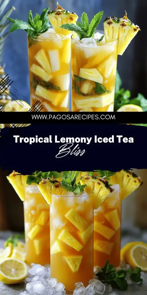Beat the heat with a refreshing Lemony Pineapple Iced Tea Recipe! This easy-to-make iced tea combines zesty lemon and sweet pineapple for a deliciously cool drink perfect for any occasion. Learn how to brew, mix, and serve this delightful drink and discover fun variations to customize it just for you. Ready to impress your friends with a tasty treat? Click through to explore the full recipe and enjoy a sip of summer today!