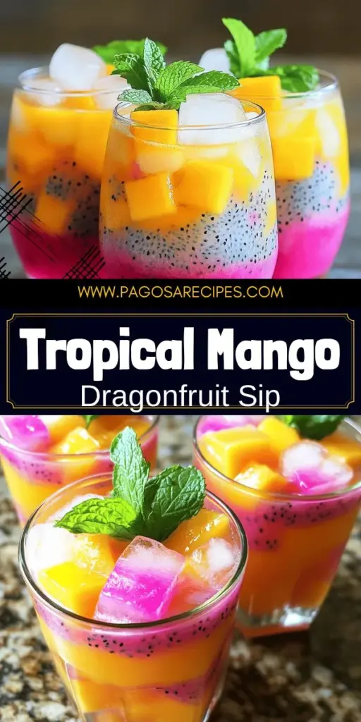 Escape to a tropical paradise with the delicious Mango Dragonfruit Refresher! This vibrant drink combines sweet mango and exotic dragonfruit for a refreshing treat you can easily make at home. Discover the simple ingredients needed and follow our step-by-step guide to create this delightful beverage in just 10 minutes. Whether you want to customize it or enjoy its health benefits, click through to explore the full recipe and elevate your drink game today!