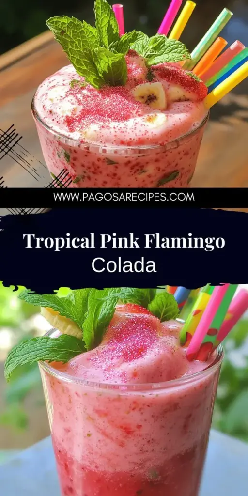 Elevate your next gathering with the refreshing Pink Flamingo Colada! This vibrant tropical cocktail blends delicious coconut, strawberries, banana, and pineapple juice for a delightful sip that’s perfect for summer parties or lounging at home. Easy to make, this drink will wow your guests and brighten any occasion. Ready to impress? Click through to explore the full recipe and tips for a picture-perfect presentation!
