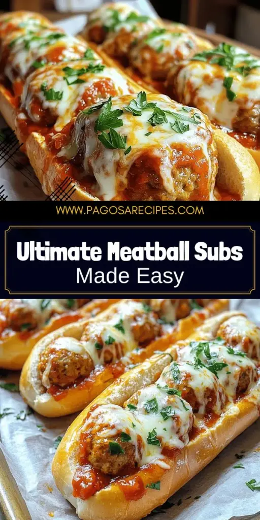 Dive into the world of delicious homemade meatball subs with this flavorful and easy recipe! Learn how to create juicy meatballs using a perfect blend of ground meats, spices, and marinara sauce. Get inspired by tips for unique variations and incredible toppings that will impress your family and friends. Ready to savor every bite? Click through to explore the full recipe and elevate your meal-making game today!