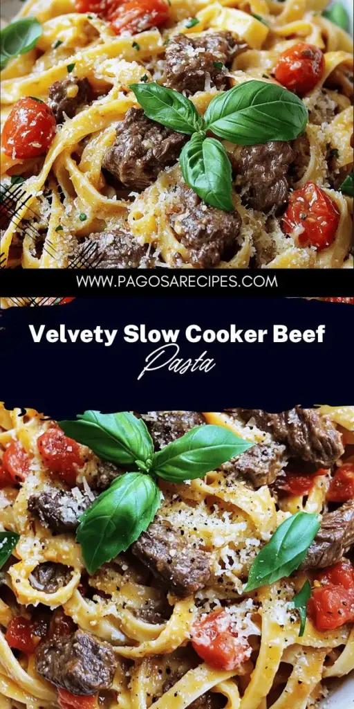 Craving a hearty meal? Try my Rich and Velvety Beef Pasta from Your Slow Cooker! This easy-to-follow recipe combines tender beef, a creamy sauce, and perfectly cooked pasta for a dinner that's sure to impress. Learn how to sear your beef for maximum flavor and achieve that luxurious texture with simple ingredients. Ready to create a comforting dish your family will love? Click through to explore the full recipe and get cooking today!