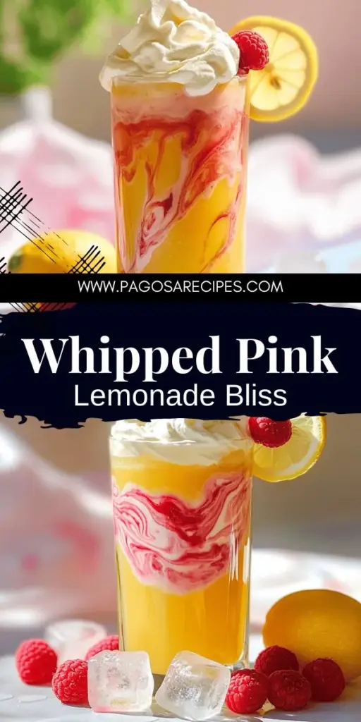 Beat the heat this summer with whipped pink lemonade, the perfect blend of sweet and tangy flavors! This refreshing drink boasts a light and fluffy whipped cream topping that's sure to impress. Discover the key ingredients and step-by-step instructions to create this delicious treat for your gatherings. Click through to explore the full recipe and get tips on customizing your lemonade with seasonal fruits for a delightful twist! Refresh your summer with this creamy delight.