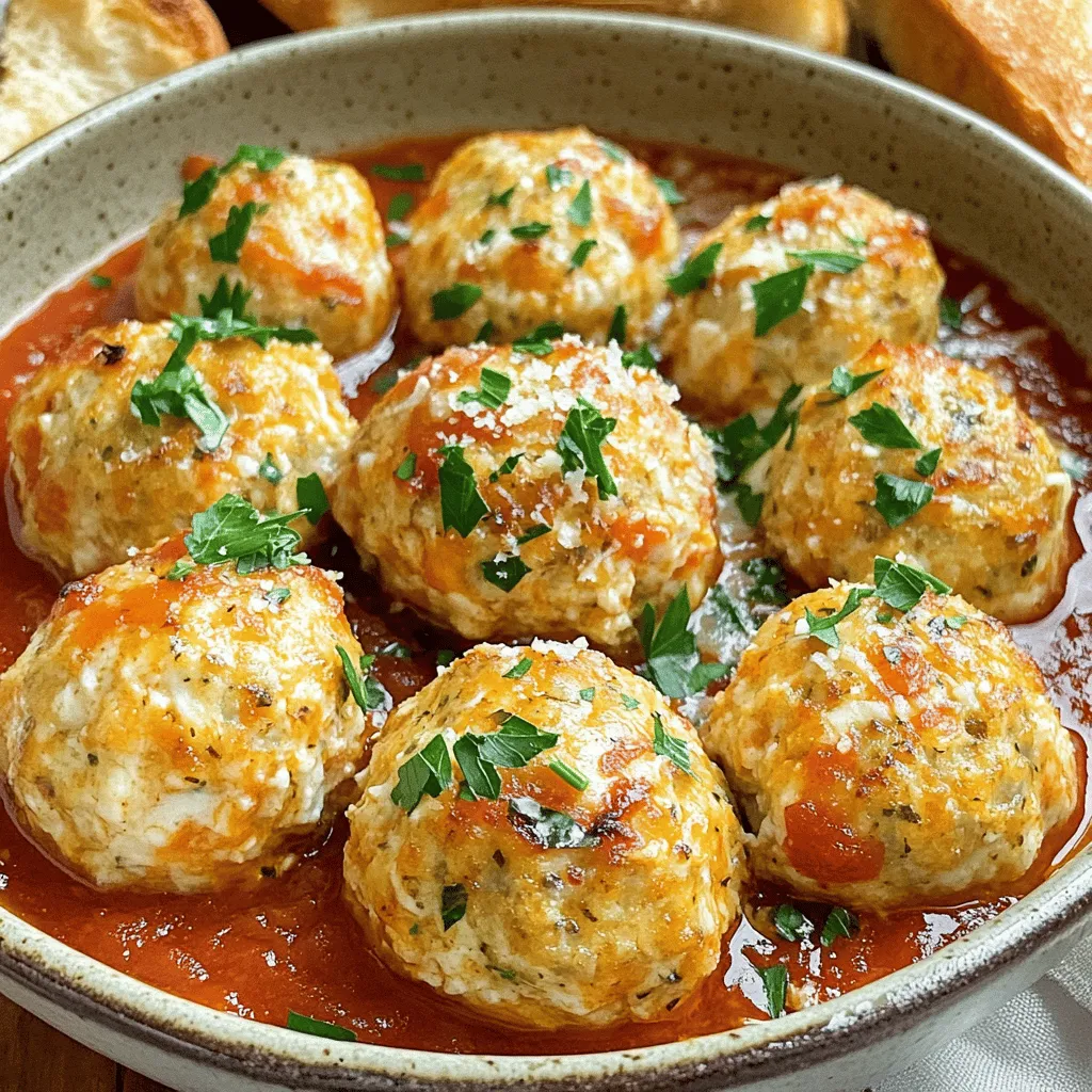 Baked chicken ricotta meatballs are a tasty twist on classic meatballs. They use ground chicken and creamy ricotta cheese. This recipe is easy to make and perfect for the whole family.